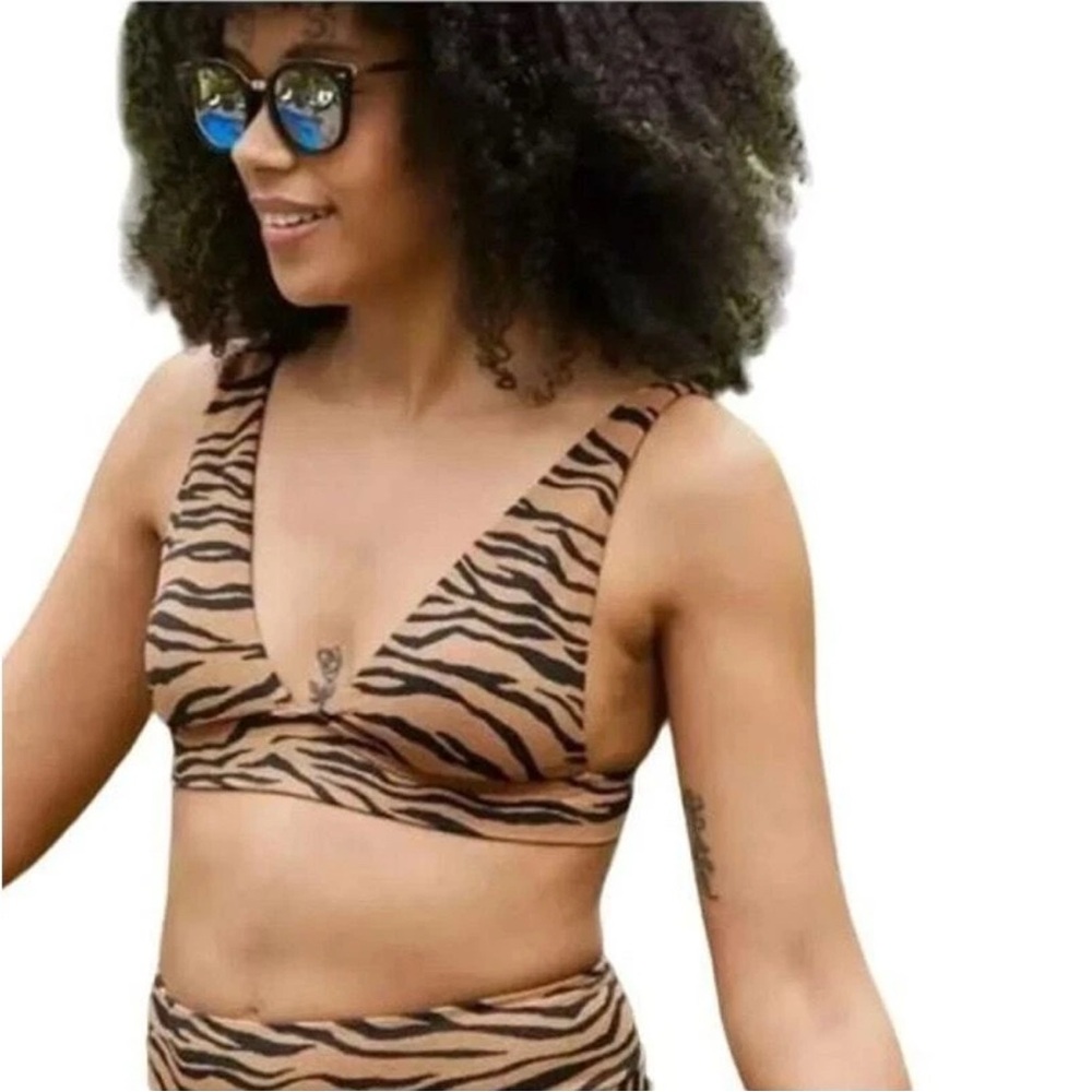 Aerie Zebra Print Bikini Top